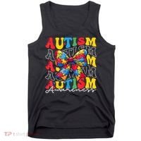Puzzle Autism Awareness Coquette Bow Autism Awareness Day Tank Top thumb 0