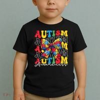 Puzzle Autism Awareness Coquette Bow Autism Awareness Day Toddler T-Shirt thumb 2