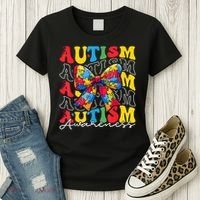 Puzzle Autism Awareness Coquette Bow Autism Awareness Day Women's T-Shirt thumb 3