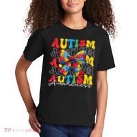 Puzzle Autism Awareness Coquette Bow Autism Awareness Day Kids T-Shirt thumb 2