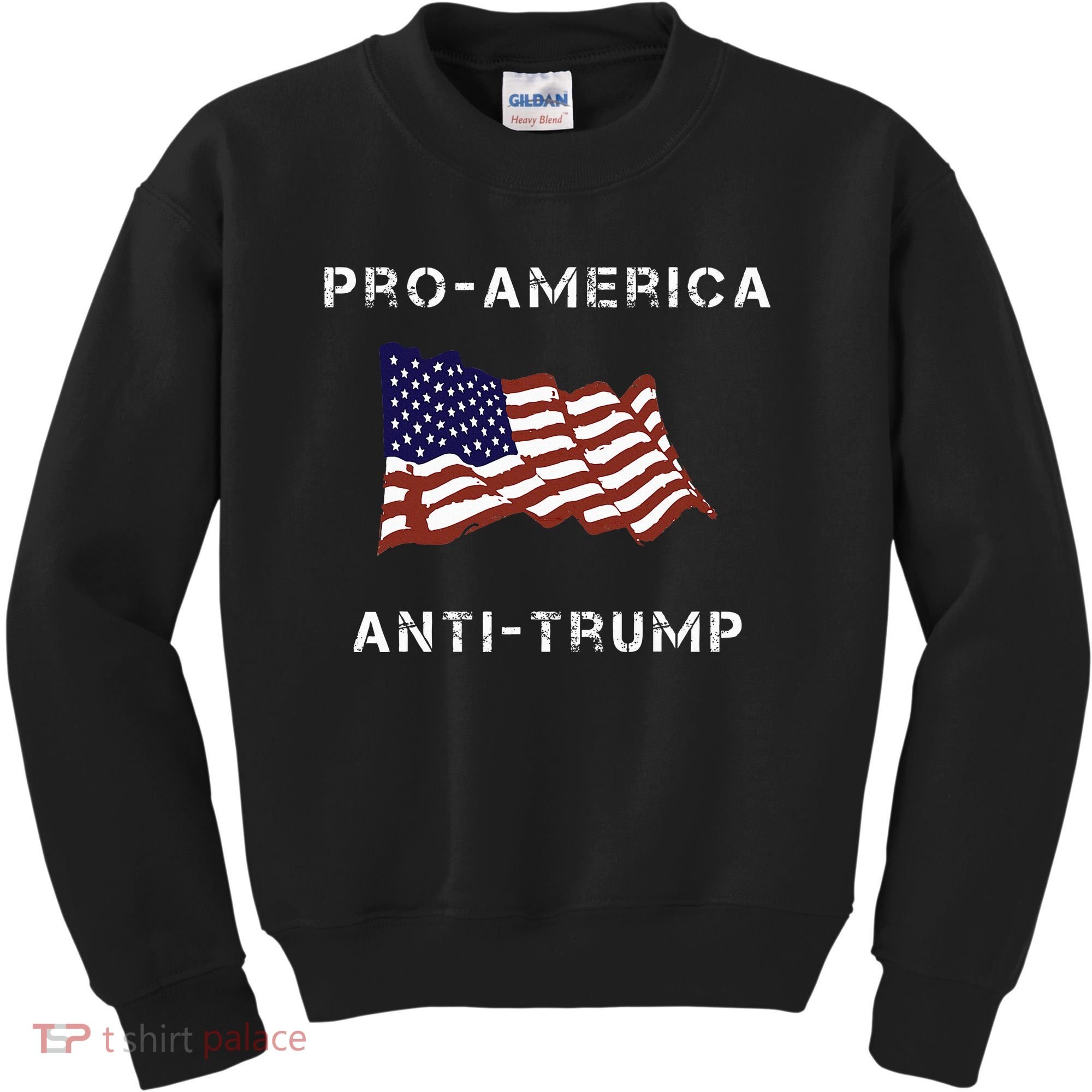 Pro America Anti Trump American Usa Flag Kids Sweatshirt