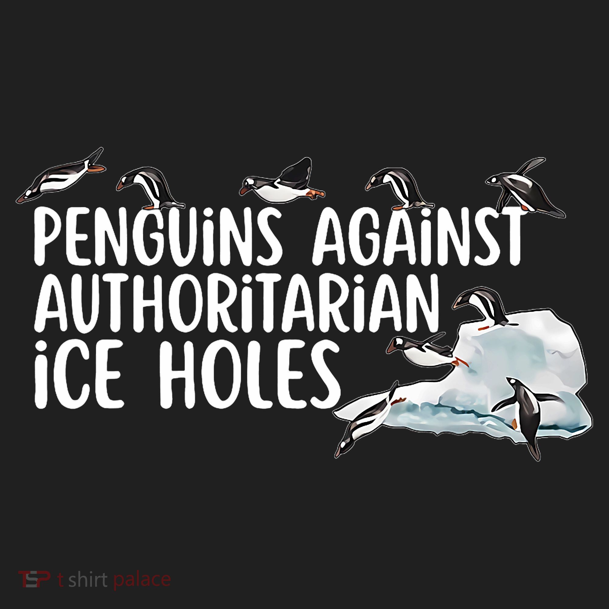  Penguins Against Authoritarian Ice Holes Sarcastic Beanie