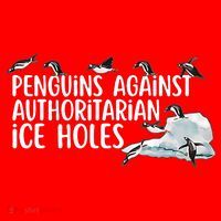  Penguins Against Authoritarian Ice Holes Sarcastic Santa Hat thumb 1