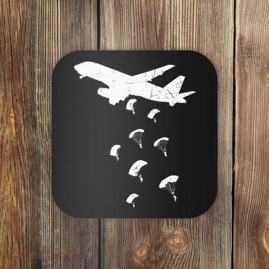 Paratrooper Army Airborne Parachute Jump Paratroops Coaster