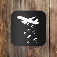 Paratrooper Army Airborne Parachute Jump Paratroops Coaster thumb 0