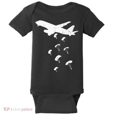 Paratrooper Army Airborne Parachute Jump Paratroops Baby Bodysuit