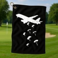 Paratrooper Army Airborne Parachute Jump Paratroops Golf Towel thumb 1
