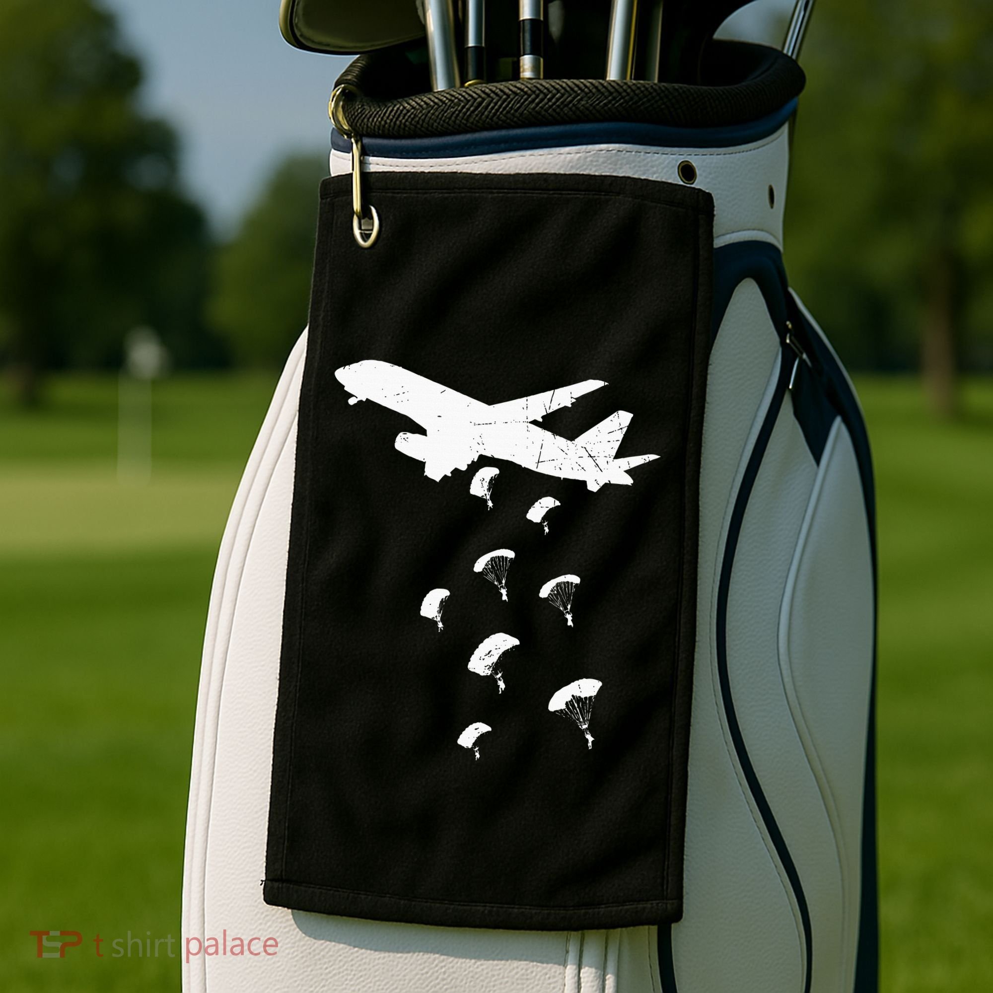 Paratrooper Army Airborne Parachute Jump Paratroops Golf Towel