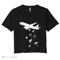 Paratrooper Army Airborne Parachute Jump Paratroops Women's Crop Top Tee thumb 0