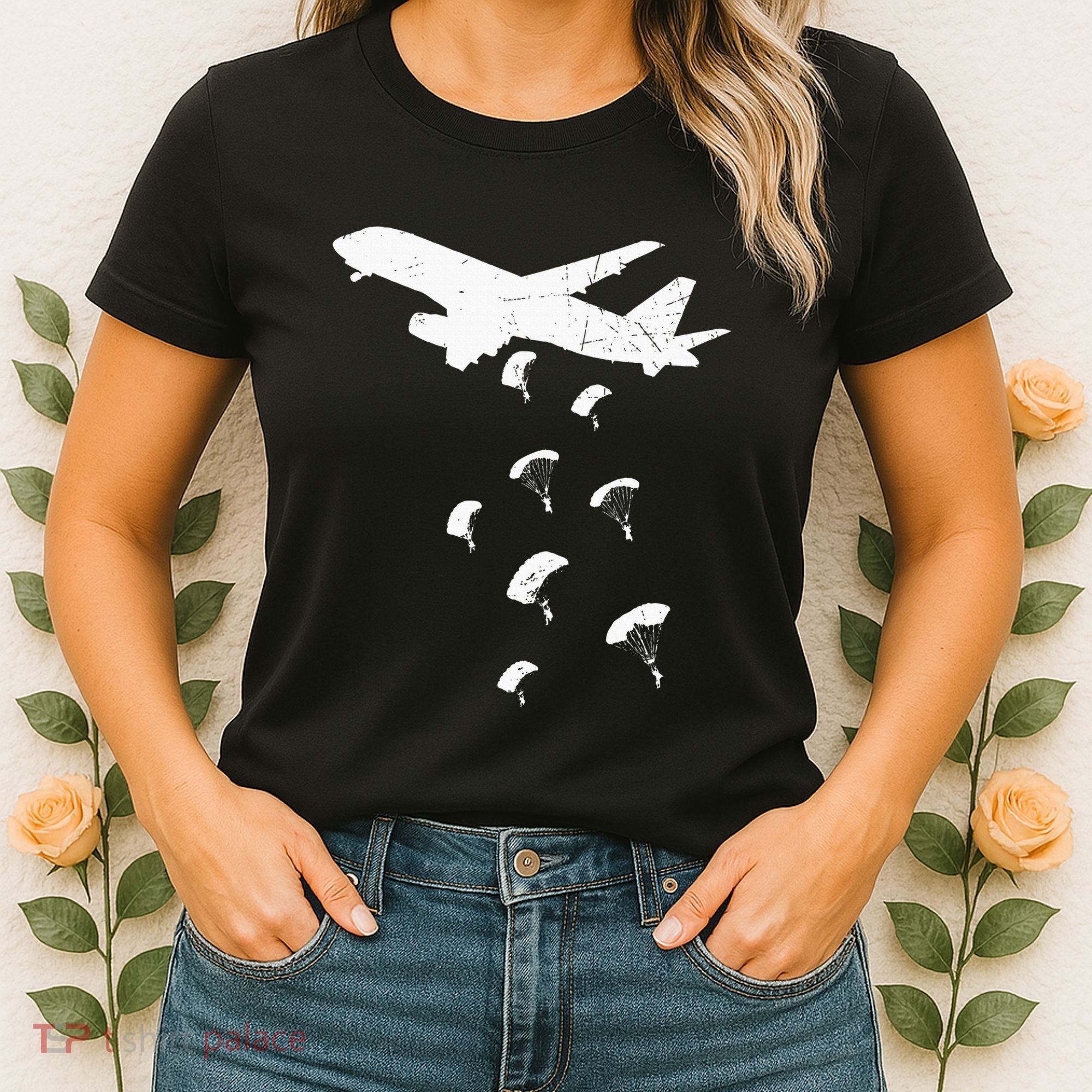 Paratrooper Army Airborne Parachute Jump Paratroops Women's T-Shirt