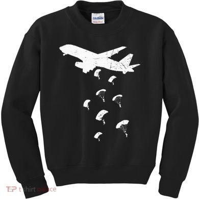 Paratrooper Army Airborne Parachute Jump Paratroops Kids Sweatshirt