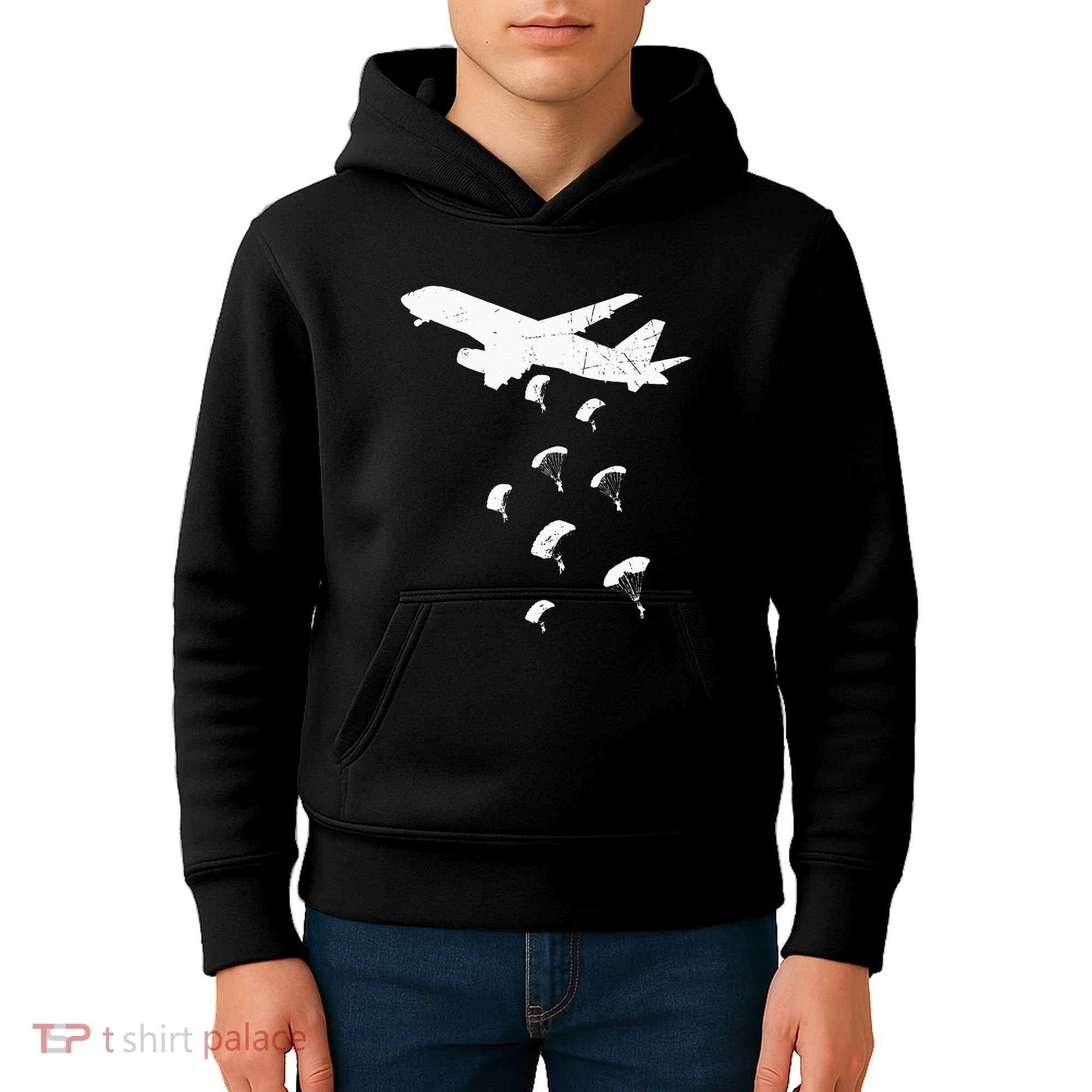 Paratrooper Army Airborne Parachute Jump Paratroops Kids Hoodie