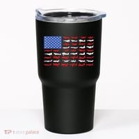 Pilot Airplane American Flag Plane Aviation Short Sleeve Tumbler thumb 0