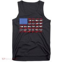 Pilot Airplane American Flag Plane Aviation Short Sleeve Tank Top thumb 0
