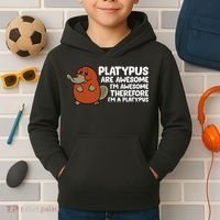 Platypus Are Awesome Im Awesome Therefore Im A Platypus Kids Hoodie thumb 2
