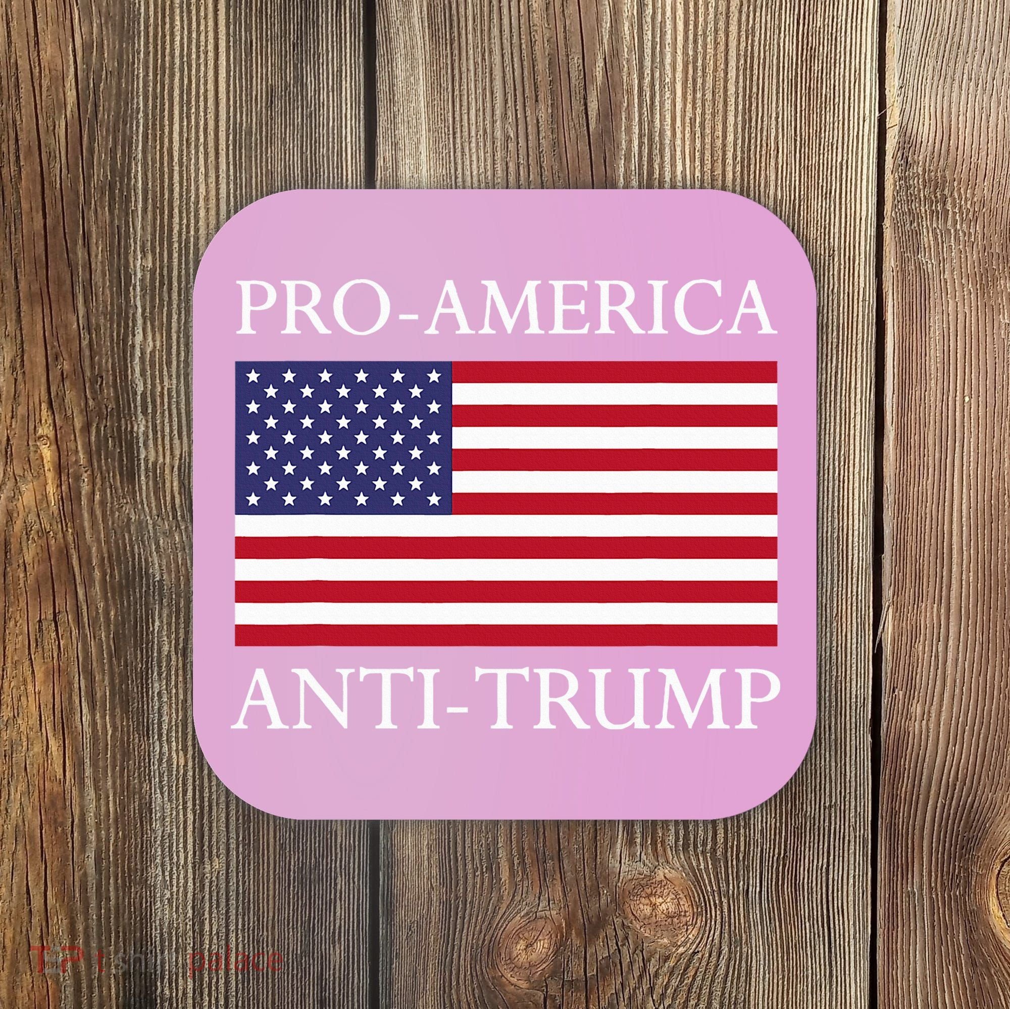 Pro America Anti Trump American Usa Flag Resist Coaster