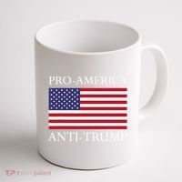 Pro America Anti Trump American Usa Flag Resist Coffee Mug thumb 1