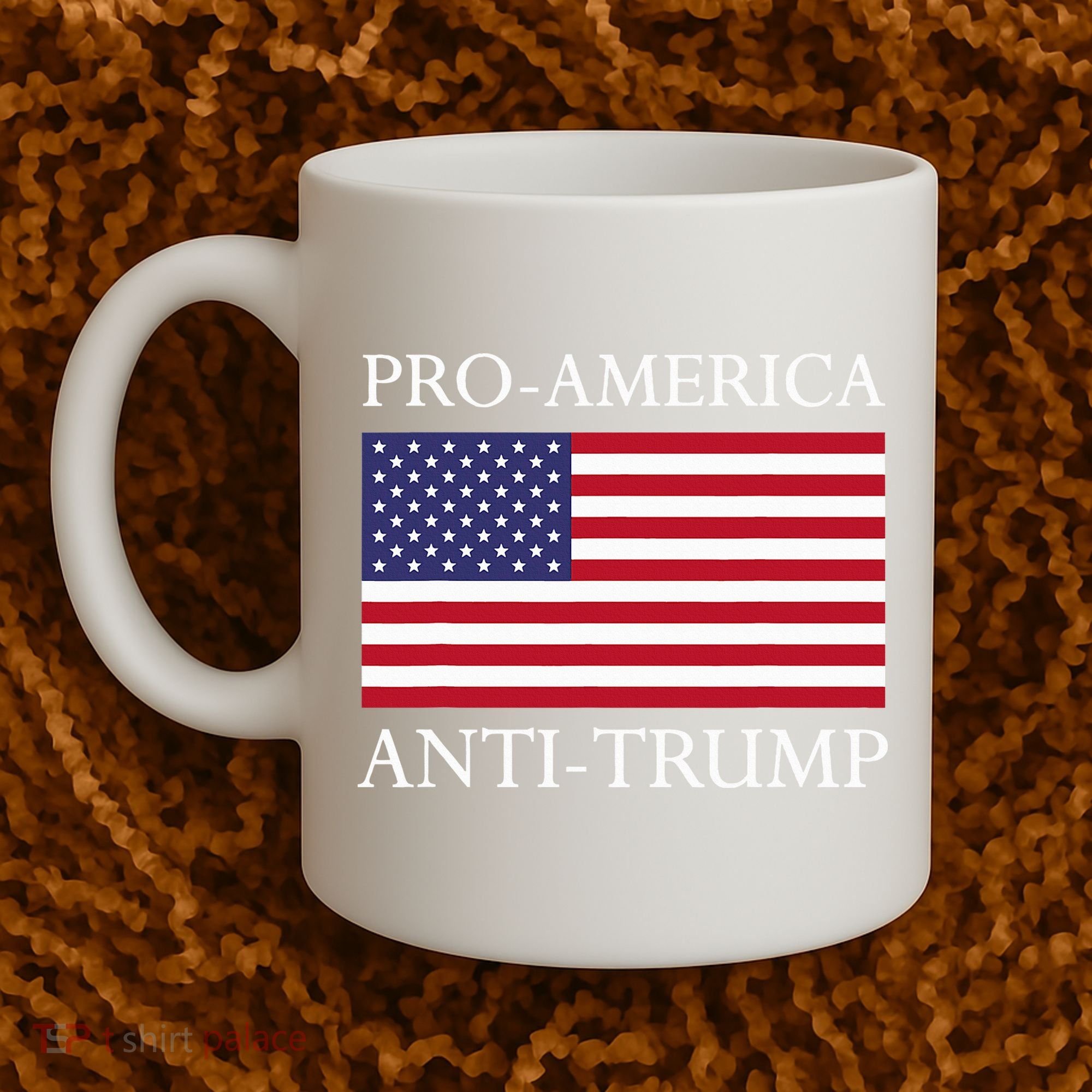 Pro America Anti Trump American Usa Flag Resist Coffee Mug