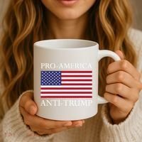 Pro America Anti Trump American Usa Flag Resist Coffee Mug thumb 3