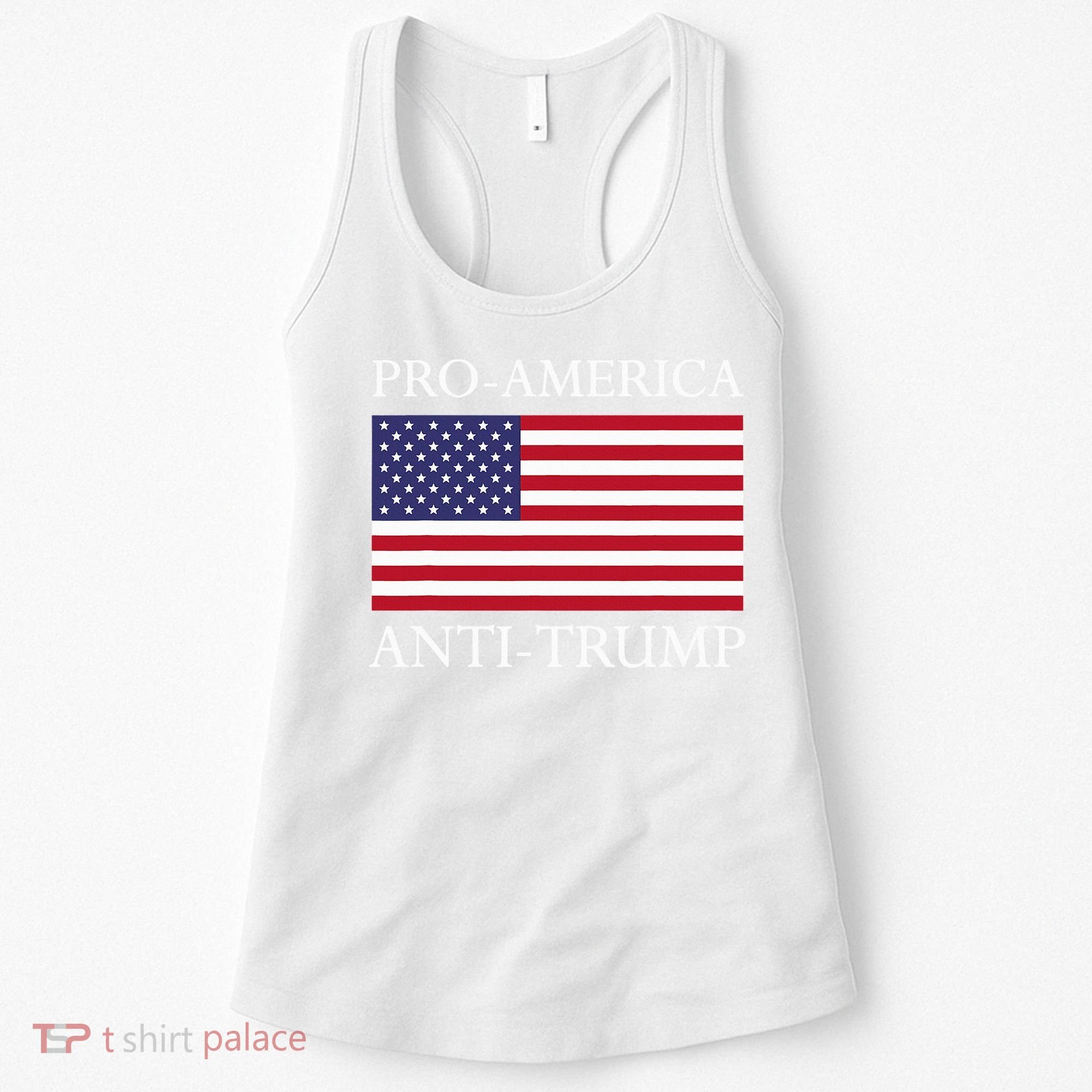 Pro America Anti Trump American Usa Flag Resist Women's Tank Top