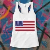Pro America Anti Trump American Usa Flag Resist Women's Tank Top thumb 3