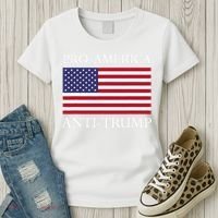 Pro America Anti Trump American Usa Flag Resist Women's T-Shirt thumb 3