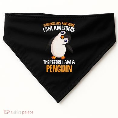 Penguins Are Awesome Penguin USA-Made Doggie Bandana