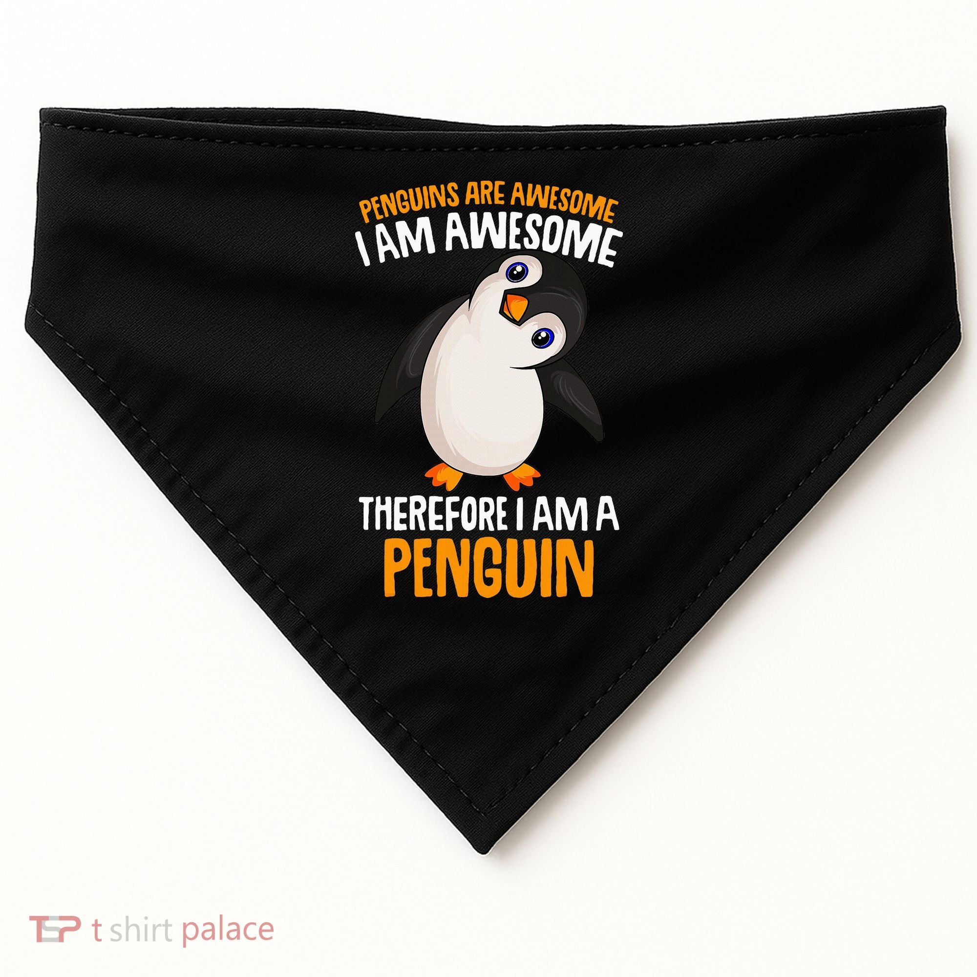 Penguins Are Awesome Penguin USA-Made Doggie Bandana