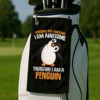 Penguins Are Awesome Penguin Golf Towel thumb 2