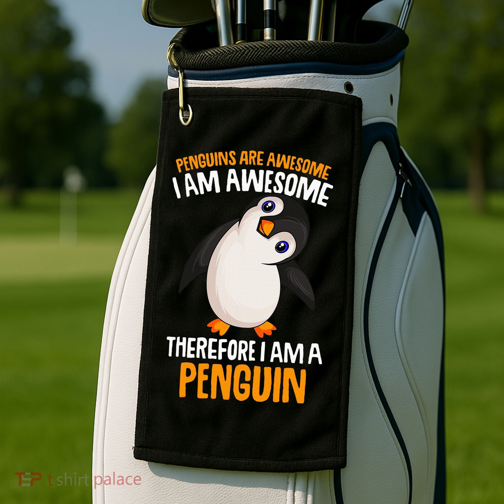 Penguins Are Awesome Penguin Golf Towel