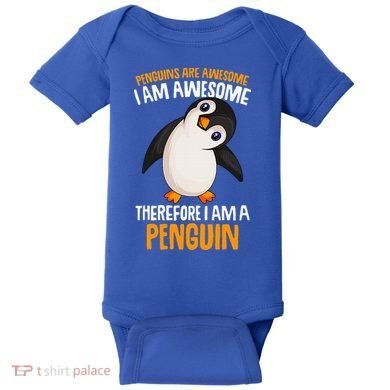 Penguins Are Awesome Penguin Baby Bodysuit