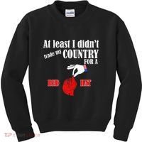 Pro America Anti Trump American Usa Flag Democracy Kids Sweatshirt thumb 0