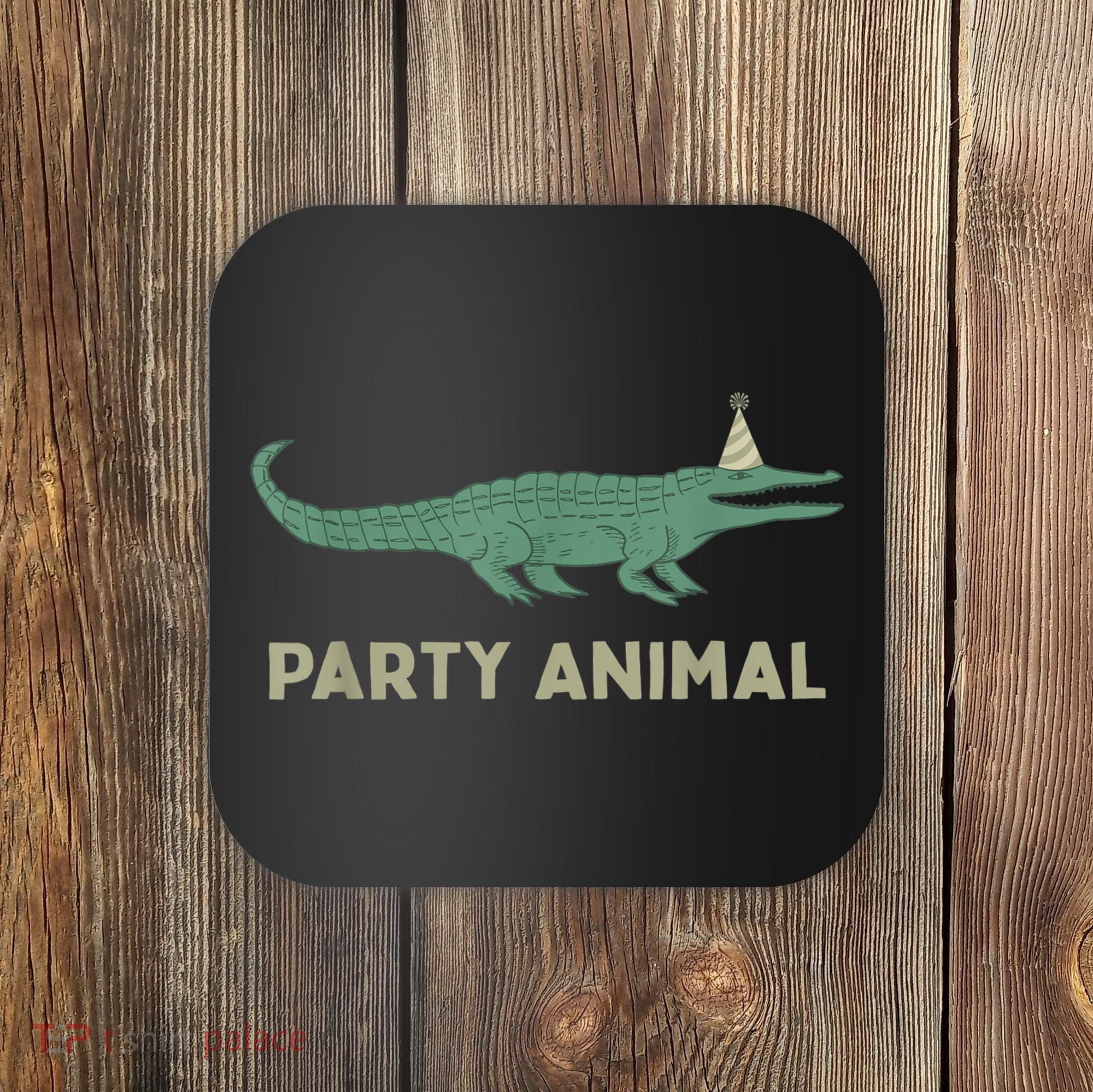 Party Animal Alligator Birthday , Alligator Birthday Coaster