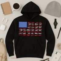 Pilot Airplane American Flag Plane Aviation Hoodie thumb 3