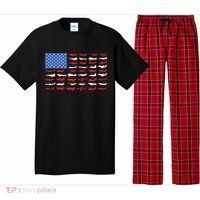 Pilot Airplane American Flag Plane Aviation Pajama Set thumb 0
