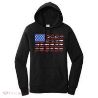 Pilot Airplane American Flag Plane Aviation Women's Hoodie thumb 0