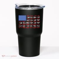 Pilot Airplane American Flag Plane Aviation Tumbler thumb 0