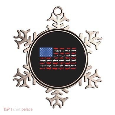 Pilot Airplane American Flag Plane Aviation Ornament