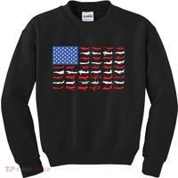 Pilot Airplane American Flag Plane Aviation Kids Sweatshirt thumb 0