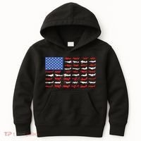 Pilot Airplane American Flag Plane Aviation Kids Hoodie thumb 0