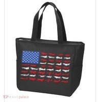 Pilot Airplane American Flag Plane Aviation Tote Bag thumb 3