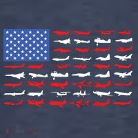 Pilot Airplane American Flag Plane Aviation Sweatshirt thumb 3