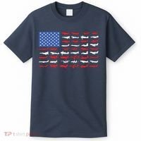 Pilot Airplane American Flag Plane Aviation T-Shirt thumb 0