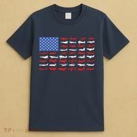 Pilot Airplane American Flag Plane Aviation T-Shirt thumb 4