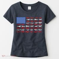 Pilot Airplane American Flag Plane Aviation Women's T-Shirt thumb 0