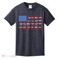 Pilot Airplane American Flag Plane Aviation Kids T-Shirt thumb 0