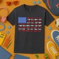 Pilot Airplane American Flag Plane Aviation Kids T-Shirt thumb 3