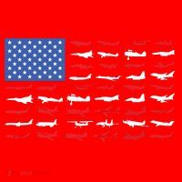 Pilot Airplane American Flag Plane Aviation Santa Hat thumb 1