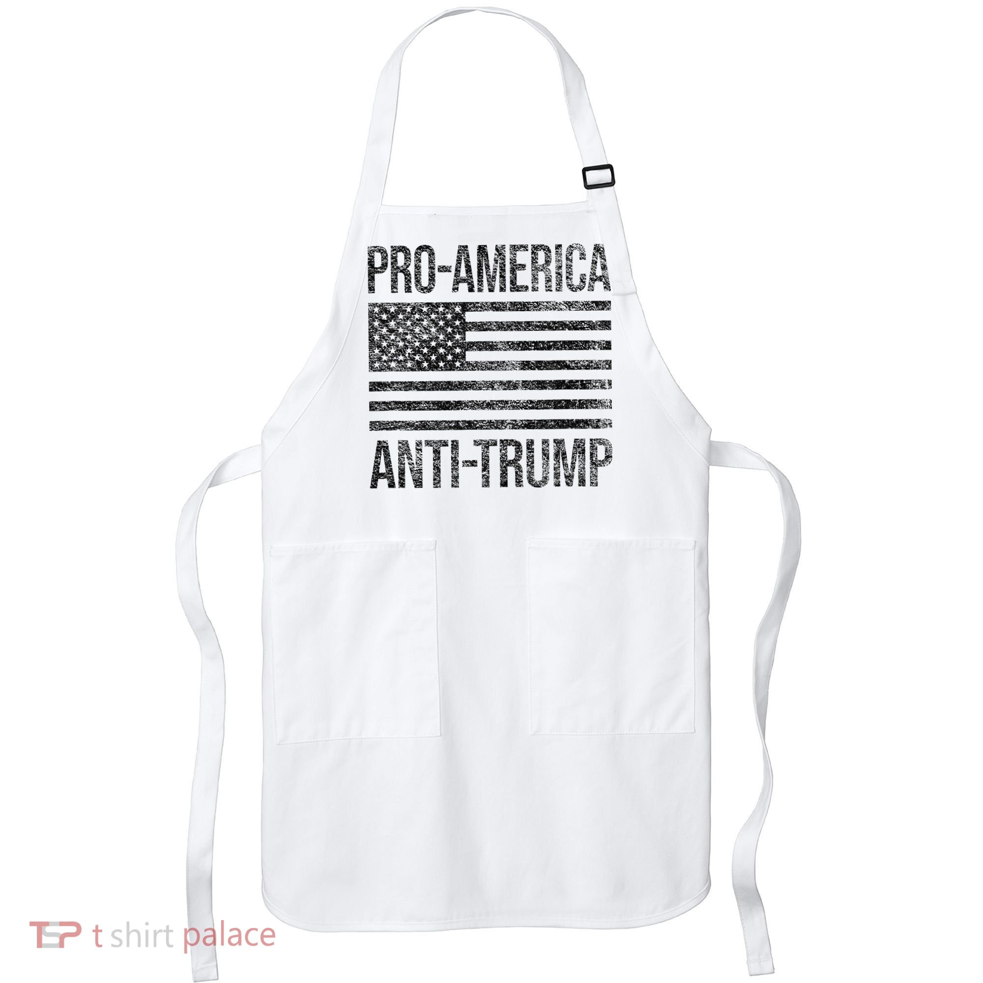 Pro America Anti Trump Us American Flag Patriot Apron