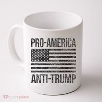 Pro America Anti Trump Us American Flag Patriot Coffee Mug thumb 0